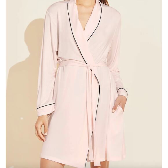 Eberjey Sorbet Pink Lightweight Soft Tencel Modal Robe Tie Waist Size L-XL - Picture 1 of 8